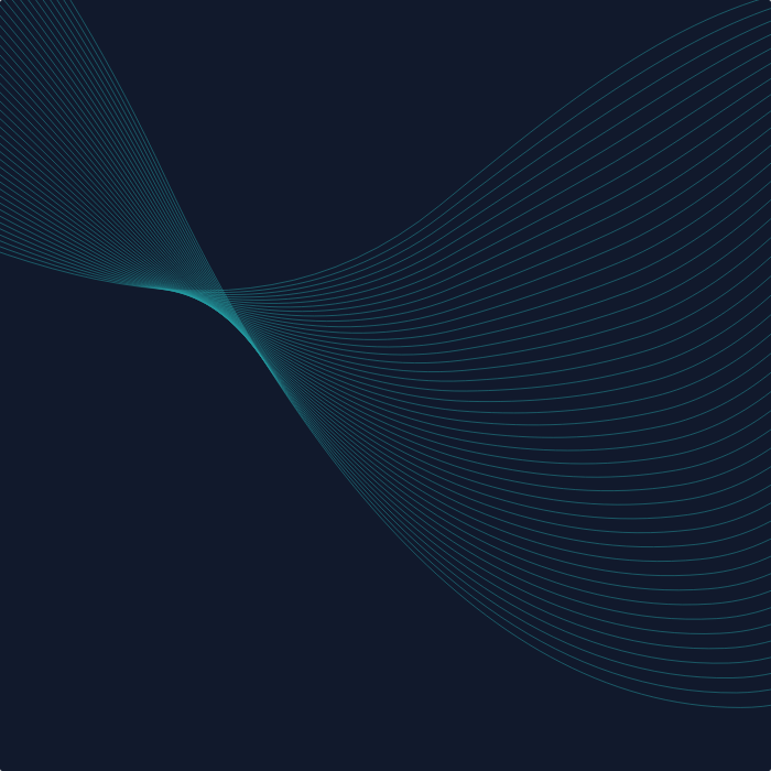 Image of turquoise curved lines against a navy background.